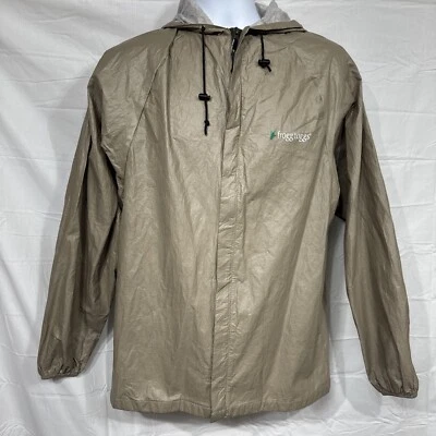 Chaqueta de lluvia para hombre Frogg Toggs todo uso con capucha verde piedra pequeña Foto 1 de 4