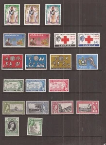 JAMAICA 1953-64 8 SETS MH - Picture 1 of 2