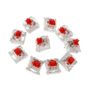 10 pcs Red Switches for Keyswitch Mechanical Keyboard Shaft for Key Tester 3Pin - Picture 1 of 8