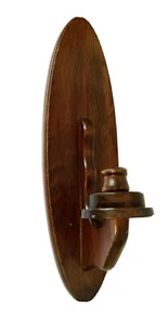 Aplique de pared vela oblonga de madera vintage vendido primitivo casa de campo marrón - Imagen 1 de 12
