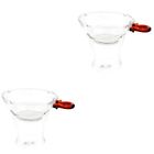 2 Sets Strainers Fine Mesh Loose Tea Infuser Glass Fair Cup