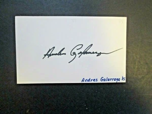 Andres Galarraga handsignierte Karteikarte Montreal Expos - Bild 1 von 1