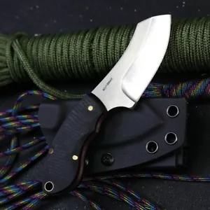 Cuchillo táctico de bolsillo de hoja fija de 6" cuchillo de supervivencia para acampar caza vaina Kydex - Imagen 1 de 7