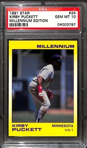 1991 STAR #24 KIRBY PUCKETT MILLENNIUM EDITION PSA 10 04003797