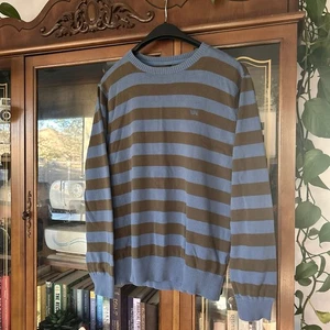 Authentic Y2K RVCA Crewneck Stripe Sweater, Men’s Sz M - Picture 1 of 9