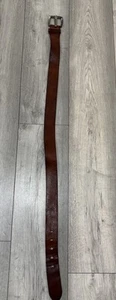 Vintage 90's Diesel Cow Leather Brown Y2K Classic Belt Made In Italy 90cm - Picture 1 of 7