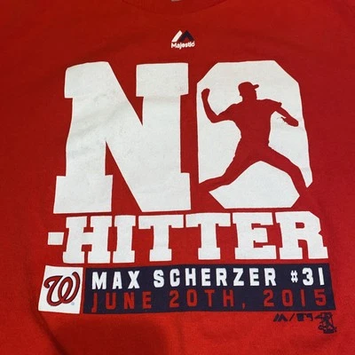 Camisa Max Scherzer No Hitter Majestic Hombre’s XL Junio 20, 2015 MLB Nationals Foto 1 de 4