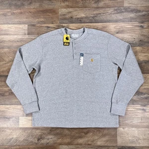 Camisa Pullover Carhartt Henley Para Hombres XL Tejido Gofre Manga Larga Bolsillo Relajado Fi - Imagen 1 de 9