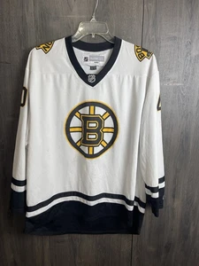 Maglia hockey bianca vintage anni 90 CCM NHL Boston Bruins Rask #40 uomo XL - Foto 1 di 11
