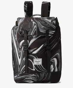 Herschel Supply Co. Retreat Mid 17L Backpack Black/White Paint Swirl-Excellent** - Picture 1 of 19
