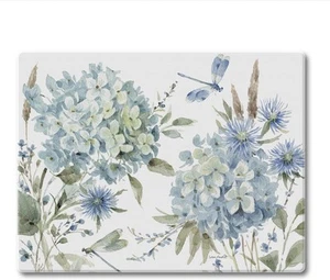Bohemian Blue 3mm Tempered Glass Cutting Board 10” x 8” Manufactured in the USA - Picture 1 of 7