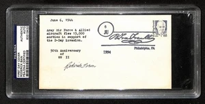 Roderick Bain Signed FDC Envelope WWII Band of Brothers D-Day PSA/DNA 201846 - Bild 1 von 2