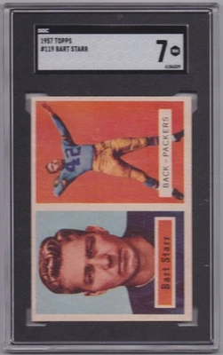 1957 Topps Football #119 Bart Starr novato SGC 7 Foto 1 de 2