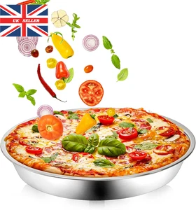 33 cm Edelstahl tiefe Pizzapfannen, antihaftbeschichtet, ofen- & spülmaschinenfest (4er Pack) - Bild 1 von 10