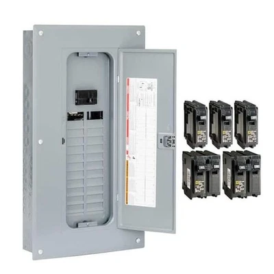 BRANDED Square D 100 Amp 24-Space 48-Circuit Indoor Main Breaker Panel Box Load Center