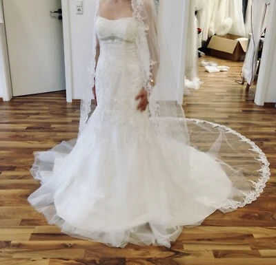 Brautkleid Hochzeitskleid Meerjungfrau Schnitt Gr. 36 - Bild 1 von 4