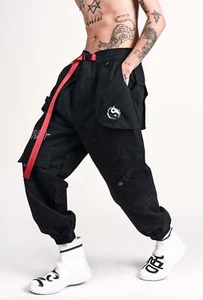 Niepce Streetwear Pants Yin Yang Cargo Joggers - Picture 1 of 13