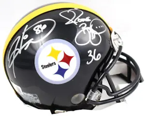 Jerome Bettis Hines Ward Signed Pittsburgh Steelers Mini Helmet- Beckett W Holo - Picture 1 of 6