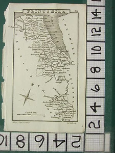 c1833 GEORGIAN MAP ~ FLINTSHIRE ~ FLINT MOLD ST ASAPH CAERGWRLE - Picture 1 of 1