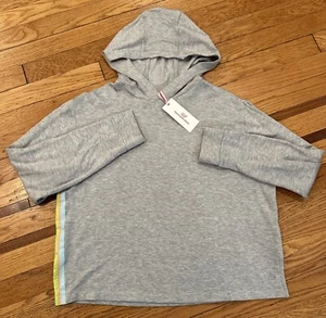 NWT Vineyard Vines Girl’s Dreamcloth Sidestripe Gray Hoodie Size XL (16) - Picture 1 of 8