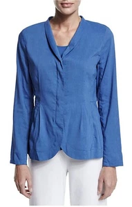 NEW Eileen Fisher Plus Size 1X Shawl Collar Peplum Linen Jacket, Retail $318 - Picture 1 of 2
