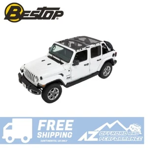 Bestop Safari Style Sun Bikini® for 18-21 Jeep Wrangler JLU 4 Door 52411-11 Mesh - Picture 1 of 3