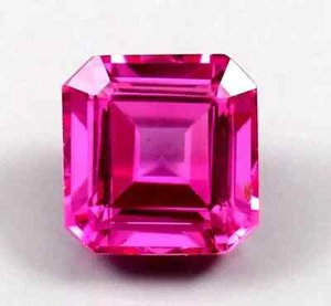 Zaffiro Rosa Naturale 7,05 Ct Forma Asscher Gemma Sciolta Certificata Con Regalo - Foto 1 di 8
