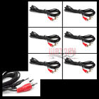 6X 5FT 3,5 MM AUX RCA STECKER AUDIO STEREO BUCHSE SCHWARZ KABEL IPHONE IPOD TOUCH