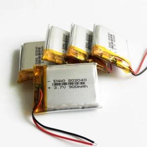 Lot 5pcs 3.7V 900mAh li po Rechargeable Battery 803040 For MP3 Speaker GPS DVD - Picture 1 of 5