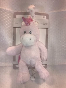 Kelly Baby Unicorn 8" Plush Rattle Lovey Toy Kellybaby Pram Pink Kellytoy NEW - Picture 1 of 8