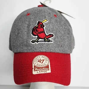 NWT St Louis Cardinals 47 Brand Hat Size Large Wool Blend Red Gray Cooperstown - Picture 1 of 12