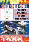 Decal Mg Metro 6R4 T.Pond Tour De Corse 1986 Dnf (09)