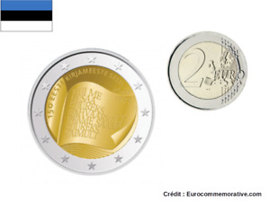 2 Euros Commémorative Estonie 2022 Société Littéraire UNC
