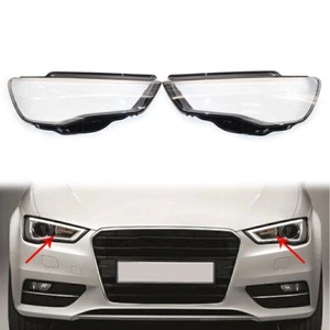 Para Audi A3 2013-2016 Faro Izquierdo + Derecho Faro Coche Lente Cubierta Pantalla - Imagen 1 de 9