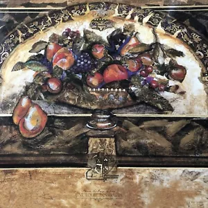 Liz Jardine Fruit Bowl High End Lithograph Print Gold Overlay Beautiful Color. - Picture 1 of 12