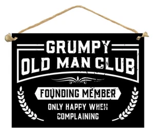 Grumpy Old Man Wooden plaque Sign 20x28.5cm Bar,GARAGE,Shed, Home - Picture 1 of 1