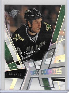 2008-09 SPx Rookies /499 BJ Crombeen #121 Rookie RC Dallas Stars