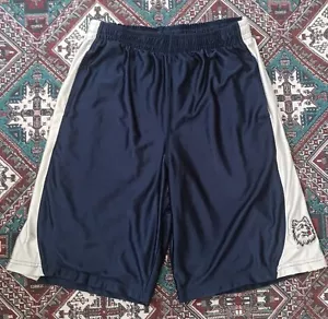 Vintage UConn Huskies Basketball Shorts Size Large Blue White NCAA - Picture 1 of 6
