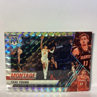 2020-21 Mosaic Trae Young #29 Insert Montage Silver Mosaic Prizm Hawks NM+ - Image 1 of 4