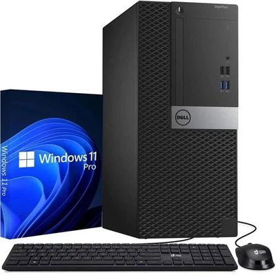 Dell Optiplex Tower Computer PC Intel i5 6th 16GB RAM 256GB SSD WiFi Windows11 - Image 1 of 4