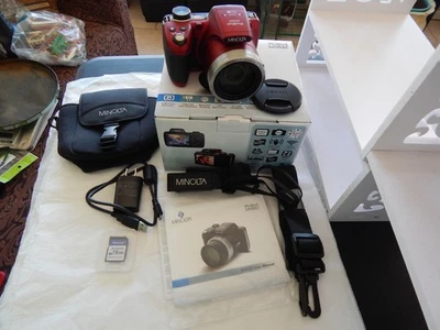 MINOLTA MN53Z 16 MP/1080P FHD Bridge Digital Camera w 53x Optical Zoom: Red - Image 1 of 4