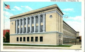 Peabody High School, Pittsburgh, Pennsylvania Postcard c1934 - Picture 1 of 2