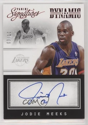 2013-14 Panini подписи динамические чернила красный /10 Джоди Микс #6 авто - Изображение 1 из 2