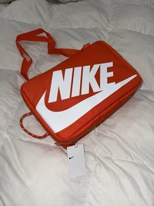NIKE Soft Shoe Box Tote Logo Orange Box Carry Strap Travel Storage Nwt SOLD OUT - Picture 1 of 6