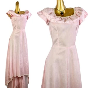 Vintage VTG 70s prairie dress cottagecore dress boho pastel peasant sundress - Picture 1 of 10