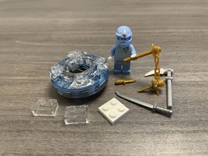 LEGO Ninjago 9590 NRG Zane Minifigure (Cracked) & Spinner, No Cards or Manual - Picture 1 of 5