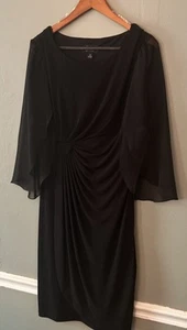 Connected Apparel black dress 10 NWT Sheath Funeral Elegant Special Occasion - Picture 1 of 9