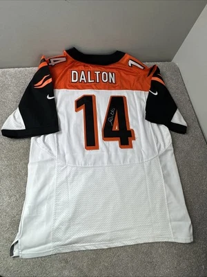 Camiseta deportiva para hombre Nike NFL OnField Cincinnati Bengals Andy Dalton #14 48 parche con AUTO Foto 1 de 4
