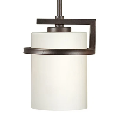 Forte Lighting 2767-01 Halo 7"W Mini Pendant - Bronze - Image 1 of 2
