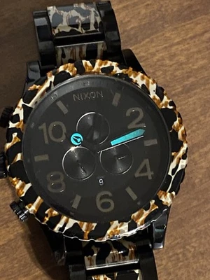 Nixon 51-30 Leopard Print Black Watch New Battery 8/2025 - Image 1 of 4
